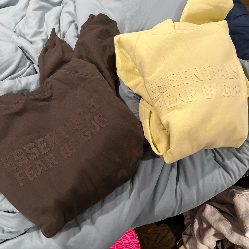 Essential fear of god hoodies never worn brand new with tags and bag!